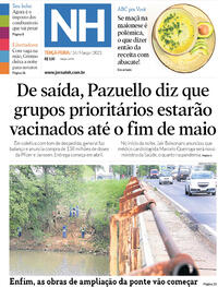 Capa do jornal Jornal NH 16/03/2021