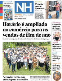 Capa do jornal Jornal NH 16/12/2021