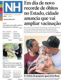 Capa do jornal Jornal NH 17/03/2021