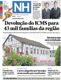 Capa do jornal Jornal NH 19/10/2021