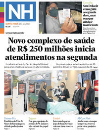 Capa do jornal Jornal NH 20/05/2021