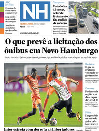 Capa do jornal Jornal NH 21/04/2021