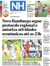 Capa do jornal Jornal NH 21/05/2021
