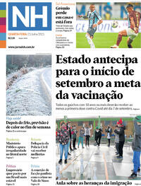 Capa do jornal Jornal NH 21/07/2021
