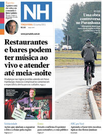 Capa do jornal Jornal NH 22/06/2021