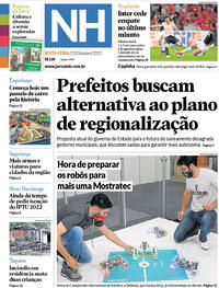 Capa do jornal Jornal NH 22/10/2021