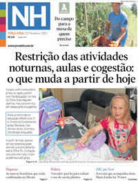 Capa do jornal Jornal NH 23/02/2021