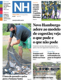 Capa do jornal Jornal NH 23/03/2021