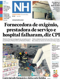 Capa do jornal Jornal NH 23/06/2021