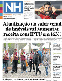 Capa do jornal Jornal NH 23/08/2021