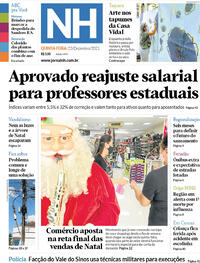 Capa do jornal Jornal NH 23/12/2021