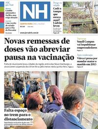 Capa do jornal Jornal NH 24/06/2021
