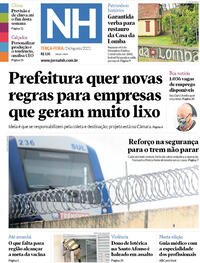 Capa do jornal Jornal NH 24/08/2021