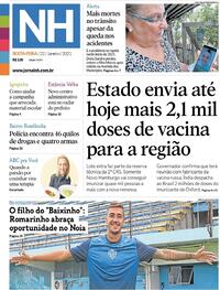 Capa do jornal Jornal NH 25/01/2021