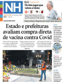 Capa do jornal Jornal NH 25/02/2021