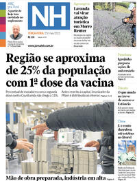 Capa do jornal Jornal NH 25/05/2021