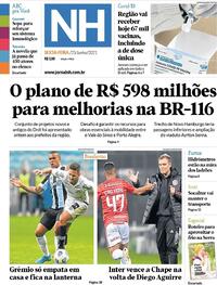 Capa do jornal Jornal NH 25/06/2021