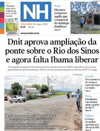 Capa do jornal Jornal NH 26/01/2021