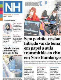 Capa do jornal Jornal NH 26/05/2021