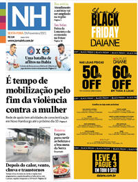 Capa do jornal Jornal NH 26/11/2021