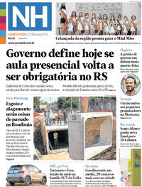 Capa do jornal Jornal NH 27/10/2021