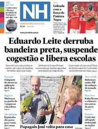 Capa do jornal Jornal NH 28/04/2021