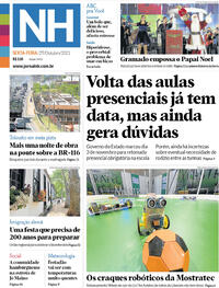 Capa do jornal Jornal NH 29/10/2021