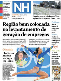 Capa do jornal Jornal NH 30/07/2021