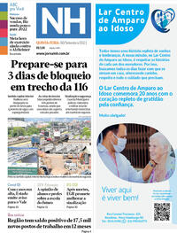 Capa do jornal Jornal NH 30/09/2021