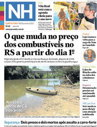 Capa do jornal Jornal NH 30/12/2021