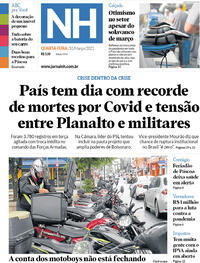 Capa do jornal Jornal NH 31/03/2021