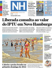 Capa do jornal Jornal NH 03/01/2022