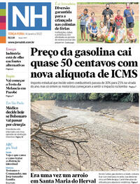 Capa do jornal Jornal NH 04/01/2022