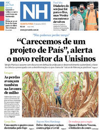 Capa do jornal Jornal NH 05/01/2022