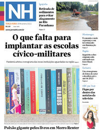 Capa do jornal Jornal NH 08/02/2022