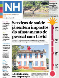 Capa do jornal Jornal NH 13/01/2022