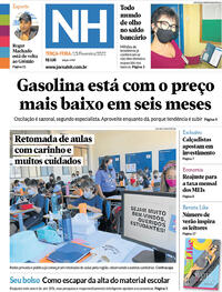 Capa do jornal Jornal NH 15/02/2022