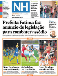 Capa do jornal Jornal NH 17/02/2022