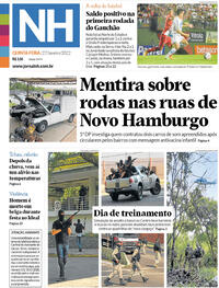 Capa do jornal Jornal NH 27/01/2022