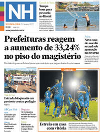Capa do jornal Jornal NH 31/01/2022
