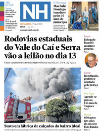 Capa do jornal Jornal NH 01/04/2022