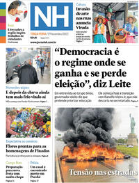 Capa do jornal Jornal NH 01/11/2022