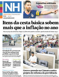 Capa do jornal Jornal NH 01/12/2022