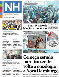 Capa do jornal Jornal NH 02/05/2022