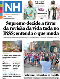 Capa do jornal Jornal NH 02/12/2022