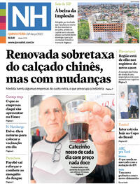 Capa do jornal Jornal NH 03/03/2022