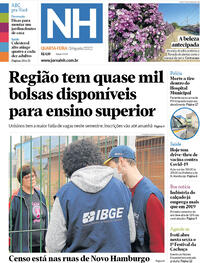 Capa do jornal Jornal NH 03/08/2022