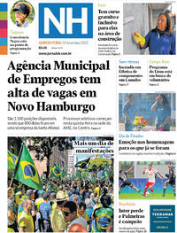 Capa do jornal Jornal NH 03/11/2022