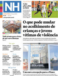 Capa do jornal Jornal NH 04/03/2022