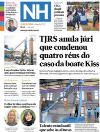 Capa do jornal Jornal NH 04/08/2022